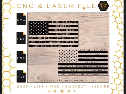 Pledge of Allegiance | Flag of the United States of America SVG | American Flag Vector Files | Patriotic | Clean Vector | CNC and Laser SVG - Etsy