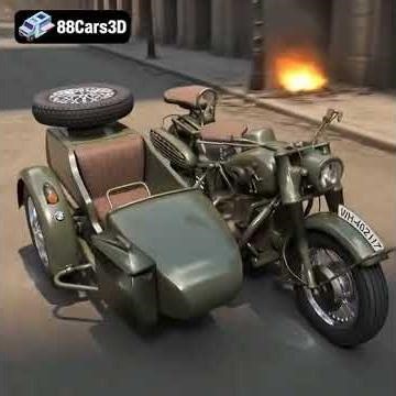 Download 3D model at 88cars3d.com Mototsikly BMW R75 Mototsikl 3