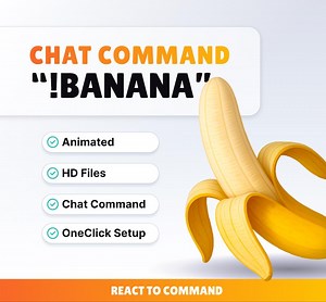 STREAM COMMAND WIDGET - Banana Poke - Chat Command for Twitch and Youtube // Instant Download - Etsy