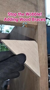 Stop the Wobble! Adding Wood Braces 🛠️ #woodworking #woodworkingtips #diyprojects #carpentry #woodhacks #structuralwood | Carpenter Tricks