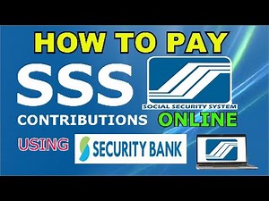 How to pay SSS contribution using Security bank online #sss