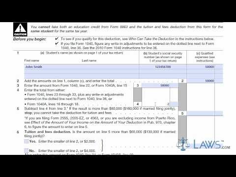 Learn How to Fill the Form 8917 Tuition and Fees Deduction