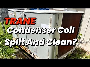 Trane Package Unit Condenser Coil Cleaning …Split Coil? #hvac #airconditioning