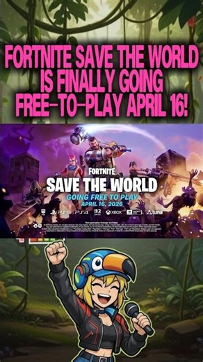 Fortnite save the world Free2Play April 16 #fortnite #gamingnews #epicgames #freetoplay