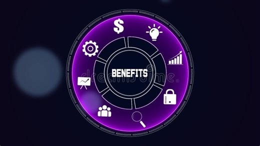 Strategic Business Benefits and Profit Maximization Concept for Financial Planning, Glowing Hud with Growth and Economic Value Stock Footage - Video of employee, management: 449455068