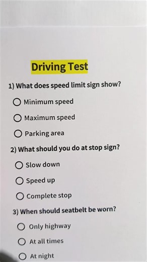 Driving Test Challenge: Can You Score 6/7?