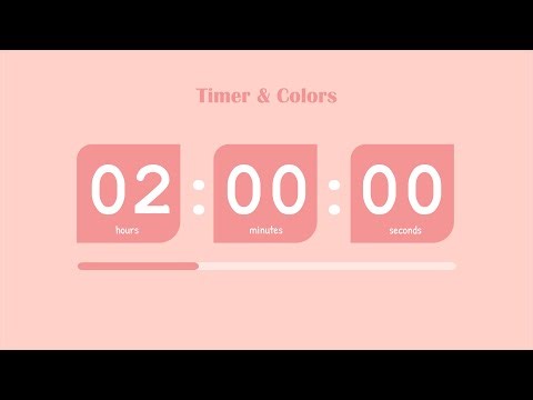 2 Hour Timer 🌷 | Pastel Red Background | Aesthetic Study Countdown