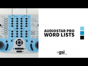 GSI AudioStar Pro Word Lists