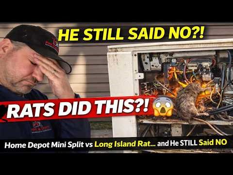 Home Depot Mini Split vs Long Island Rat… and He STILL Said NO 🤯