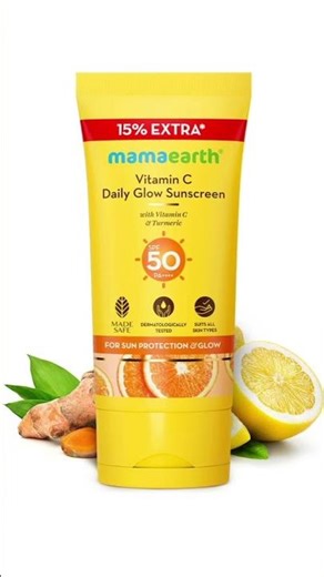 daily glow sunscreen vitamin c & tarmac for sun & tan protection all screen type