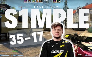 s1mple(35-17)单排天梯 (死亡游乐园overpass) FACEIT天梯 | 2023.06.28_第一视角