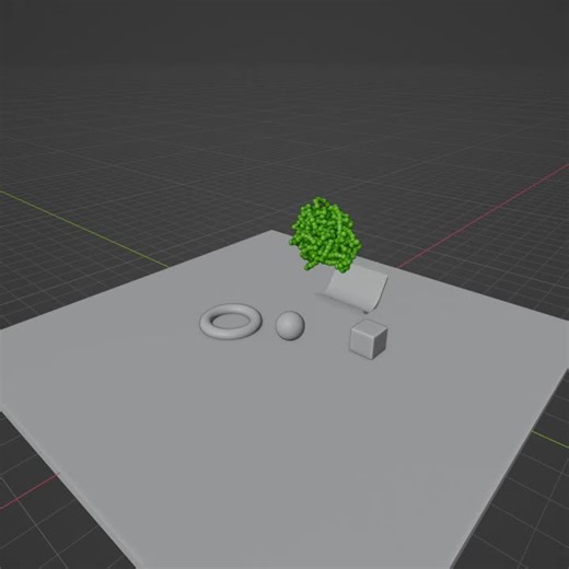 Zero Gravity Rope Simulation Test #b3d #geometrynodes