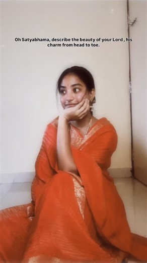 Vaishali on Instagram: "Satyabhama🧡 All credits to @urshitha.reddy ❤️ [satyabhama , krishna , storytelling , expressions , classic , vintage , retro , saree] #viral #trending #explorepage #reels #fyp"