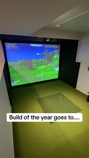 Not all golf sims have the same starting line, but one thing is for sure, the finish sure is sweet #golf #golfsim #golfer #golfdad #building