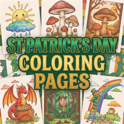 St Patrick's Day Coloring Pages | 77 Coloring Sheets for March 17 | Digital Download - Etsy Canada