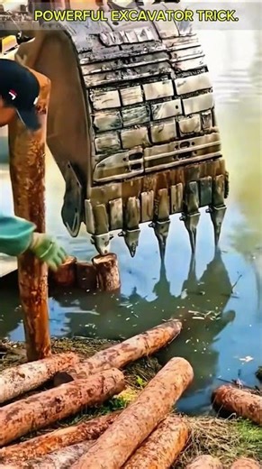 The Excavator Trick That Builds Strong River Banks.