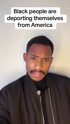 Andre Williams on Instagram: "Black people are deporting themselves from America #blackpeople #blackfatigue #blackpeoplebelike #black"
