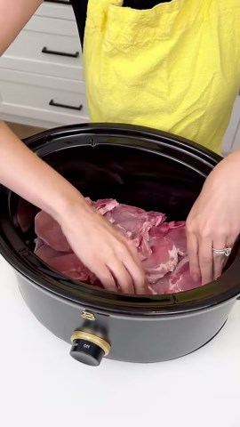 Smothered pork chops made easy in the crockpot
