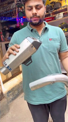 Acrophobic exhaust installation😱￼pulsar n160 #shorts