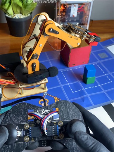 ACEBOTT Manual Control Robot Arm with ESP32 #ACEBOTT #RobotArm #ESP32 #Robot #sritu_hobby