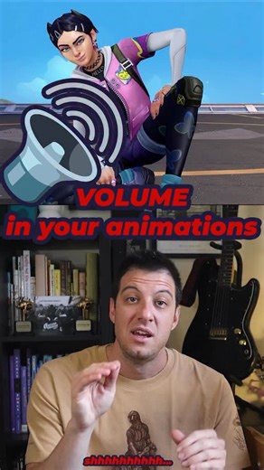 Brendan Russert on Instagram: "When animating you want to make sure the viewer sees what you intend them to. This means that you must be conscious of the volume of your movements at every given point in time. Most of the time if you have something that is relatively subtle and quiet you want to keep the rest of the body still to let the viewer see exactly what they need to at that time. If you have a loud animation you can afford to move other stuff around as long as it doesn’t compete with what