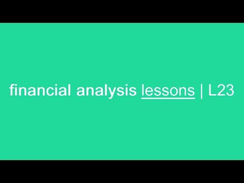 financial analysis lessons | L23