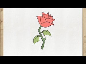 Como dibujar una Flor paso a paso, FACIL y rapido