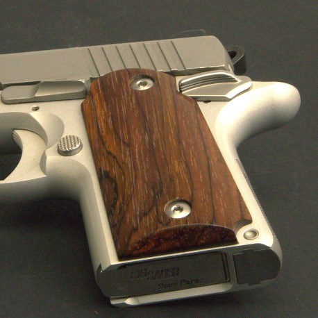 Kimber Micro 9 Rosewood Grips Surface Smooth Material Grade Regular Safety Single