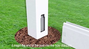 Vinyl Garden Line Fence Post, for 6ft (72" W x 72" H) Height,Caps Included Vinyl White (5" W x 95" H), Set of 2