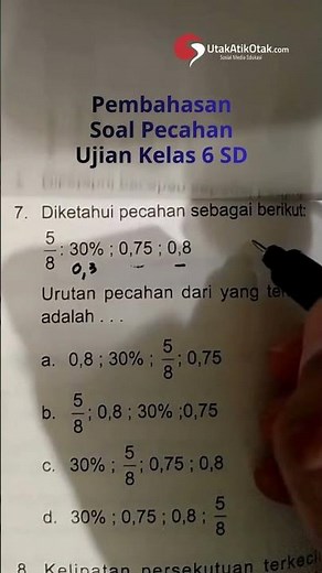 Grade 6 SD Exam Fraction Questions 1