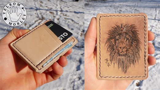 Making 'The Lion Wallet' minimalist leather wallet
