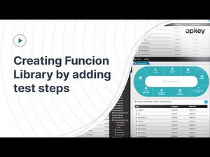 Creating Funcion Library by adding test steps