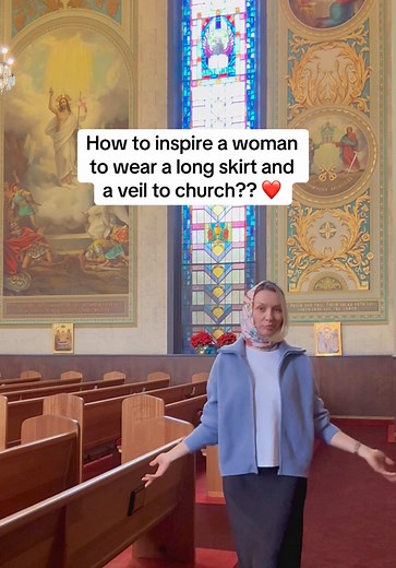 Inspiring Women to Wear Long Skirts and Veils to Church