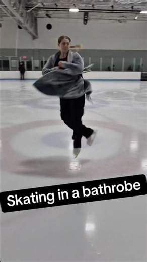 Repost of skating in bathrobe #skating #figureskating #iceskating #skate #sports #meme #comedy