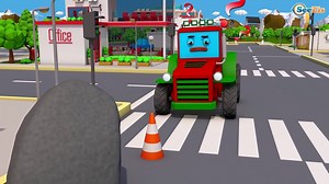 Kids Video Super Hero - Tractor on the road - 3D Animation Episodes For Kids Cars & Trucks Stories
