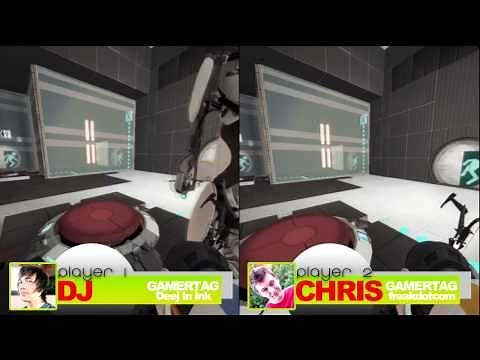 Portal 2: Co-op Splitscreen Multiplayer Gameplay Walkthrough - GOOD GAME | Part 2