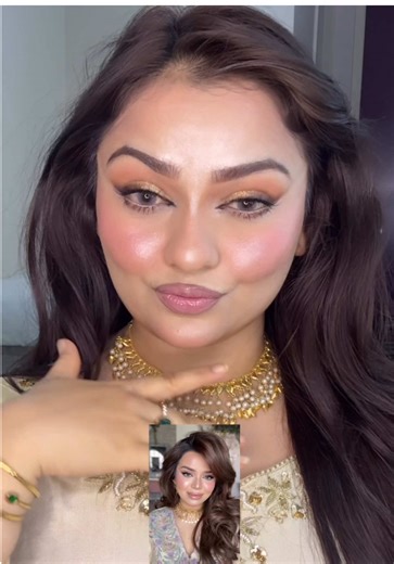 Recreated this viral bridal glam 😍✨ Dewy skin soft glam eyes = PERFECT combo 💄 Would you wear this for your wedding? 👰‍♀️👇 @Maybelline NY mascara @L’Oréal Paris nude kajal @NYX Professional Makeup eye liner @inglot_australia gel liner @PLOUISE eyeshadow palette @SHEINpl_official eyelashes @Morphe Cosmetics ⸻ bridal makeup, indian makeup, dewy skin, soft glam, makeup tutorial, wedding glam, glass skin makeup, makeup transformation, viral makeup, cairns makeup artist ⸻ #makeup #makeuptutorial 