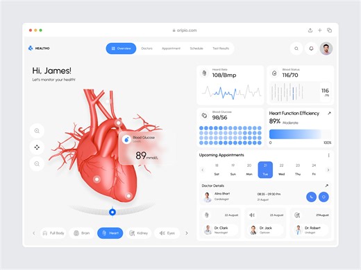 Healtho – Smart Medical Monitoring Dashboard