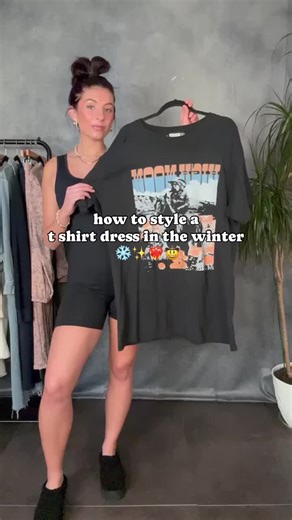 styling a t-shirt dress ❄️ #smallbusiness #boutiuqeshopping #ootd #shopflutter