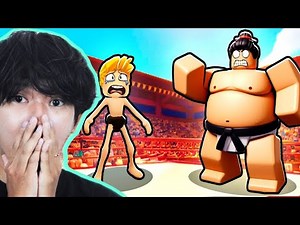 ខ្ញុំបានមកប្រកួតSumoជាមួយប្រុសក្រមប់ក្នុងRoblox Sumo Simulator