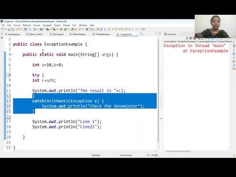 Exception and Predefined Exception Handling with Example Program