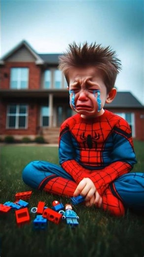 Baby Spider-Man Crying 😭 | Cute Superhero Emotional Moment 💔🕷️