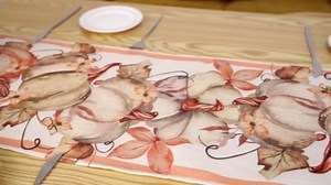 Fall Table Runner Watercolor Pumpkin Floral Autumn Harvest Thanksgiving Seasonal Decorations for Home Kitchen Dining Vintage Decor 13 x 72 Inch