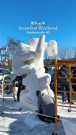 Snowfest Weekend is a magical time in Frankenmuth! ❄️🤍 Join us and view the World-Class Sculptures displayed throughout Michigan’s Little Bavaria! #frankenmuth #bavarianinn #michigantravel #snowfest #michiganwinter