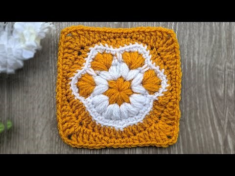 Crochet Paw Print Granny Square Tutorial