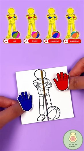 Guess The Right Player Ball? ⚽️🧤 Poppy Playtime Paper #shorts