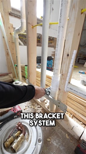 Testing out the Oatey slider bracket system quick to adjust easy to lock in and rock solid for this install 🔧 @Oatey Co. #ProServicePlumbing #plumbing #homservice #proservice #oatey