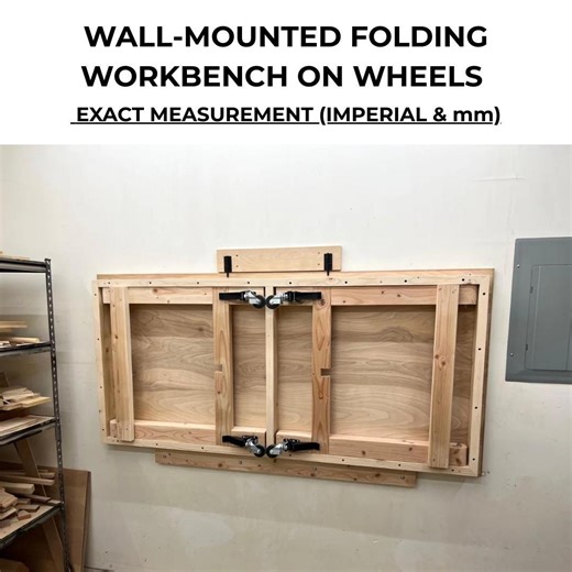 Wall-mounted Folding Workbench on Wheels DIY Plans Folding Mobile Workbench Plans PDF Inches & Mm Digital Build Plans - Etsy