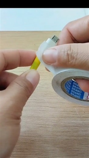 Simple Tape Trick to Protect Your Phone Cable#diy #crafts #creative