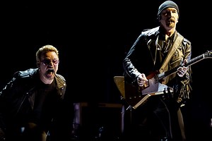 U2 joined by Noel Gallagher at London's 02 Arena to cover The Beatles as part of their Innocence + Experience tour